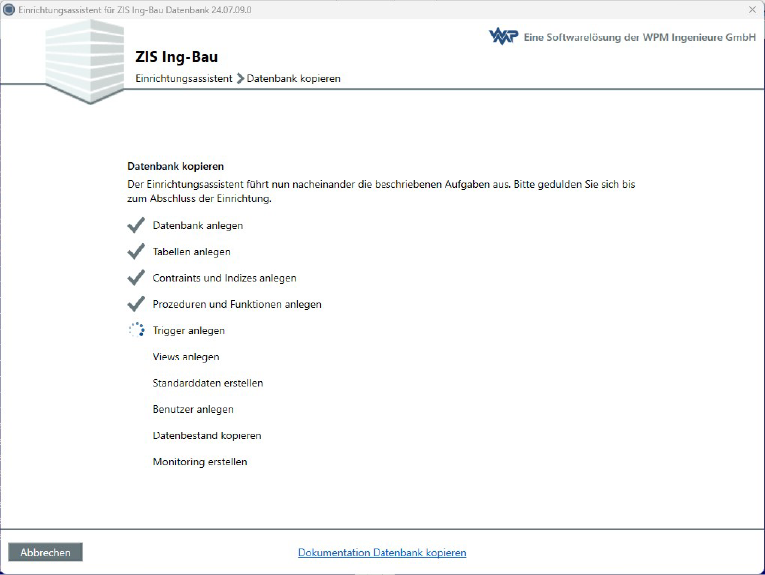 Datenbank kopieren - Durchführung